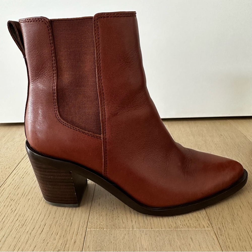Madewell Elspeth Chelsea Heel Boot | Apple Butter Medium Brown Preloved - Picture 11 of 13